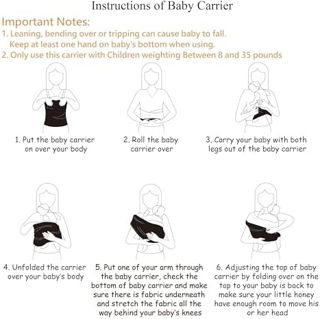 Authentic packaging of the Kloovete baby wrap carrier for infants up to thirty five pounds