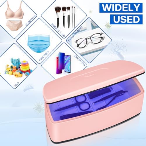 Professional pink beauty tool sanitizer for nail salons and home