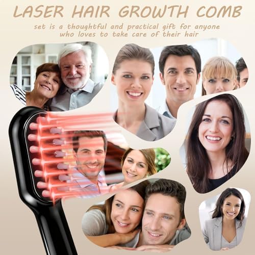 Professional hair loss treatment comb with nine intensity levels