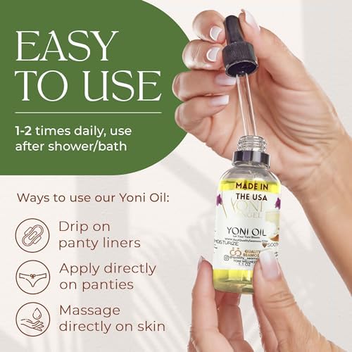 Authentic Quality Seamoss feminine oil packaging showing organic certifications and herbal blend.