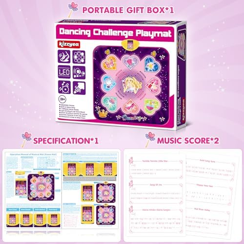 Kizzyea dance mat packaging and product layout