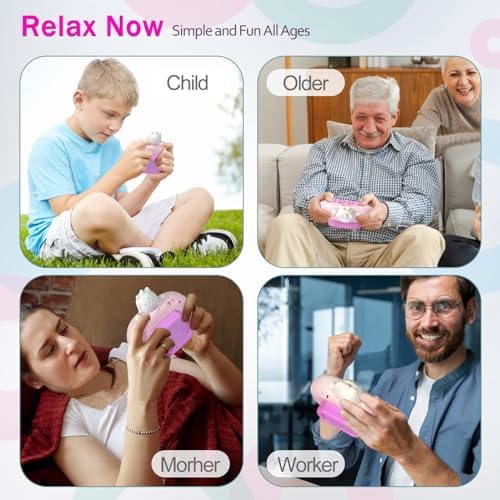 Oyeftp fast push pop puzzle showing side profile of the durable pink plastic and silicone casing