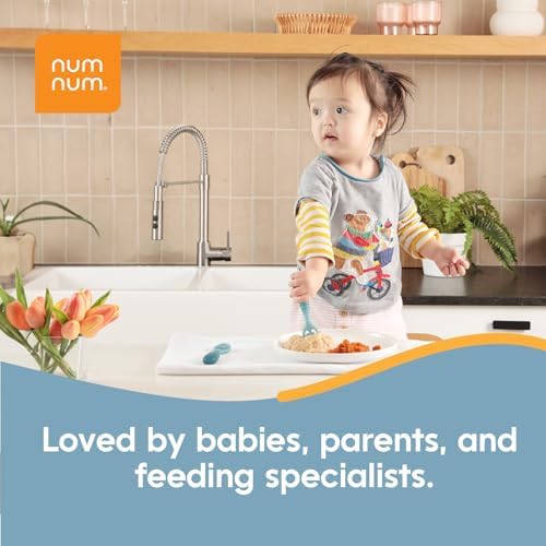 Textured silicone head of premium imported baby feeding spoon