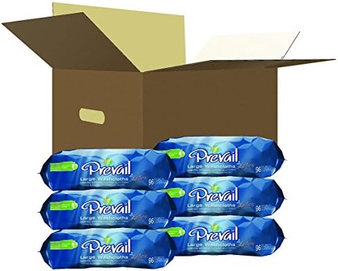 Premium Prevail hypoallergenic adult washcloths with aloe and vitamin E