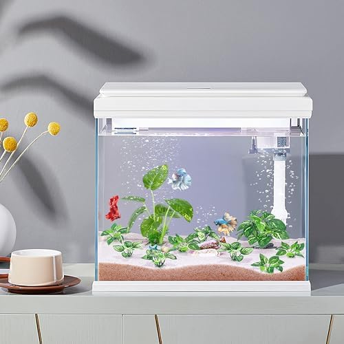Complete set of ten MyLifeUNIT artificial aquatic plants unboxed on a clean surface.