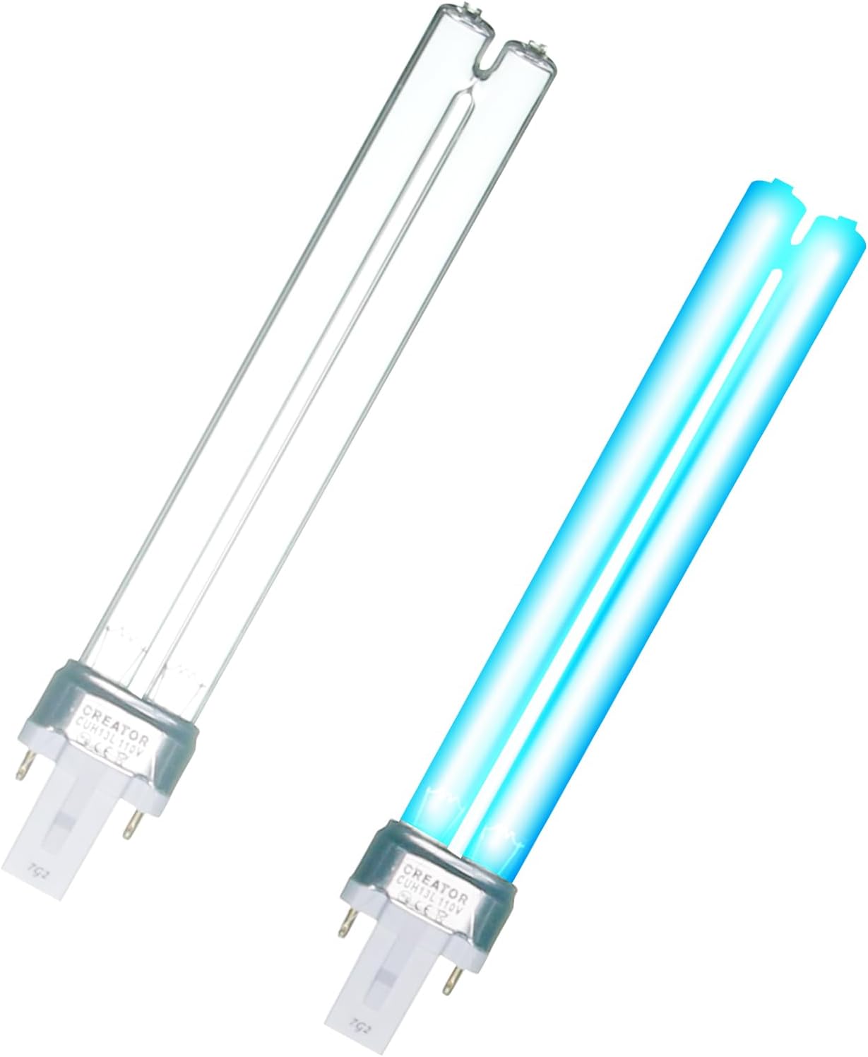 9W UV Light Bulb, Outdoor Pond UV Light Clarifier Compatible with JUP-01 UVE9 CF400 CF500 UVCP-9, Light for Fish/TurtleTank/Aquarium, 2 PCS 9W Pond Lights for G23 Base - Image 12