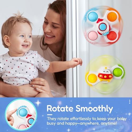 Educational sensory spinning tops for 1 year old infants