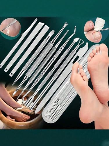 Stainless steel nail clippers and grooming tools from the Shein medical pedicure collection.
