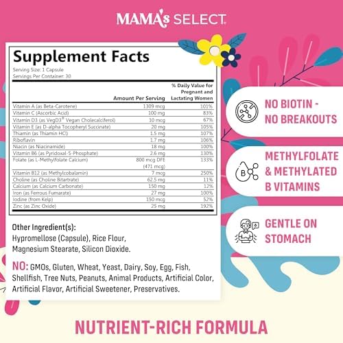 Authentic Mama's Select Prenatal Vitamins bottle top cap detail