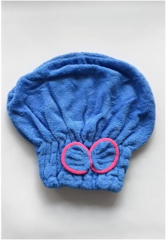 Compact folded view of the quick dry microfiber hair cap showing its travel friendly size.
