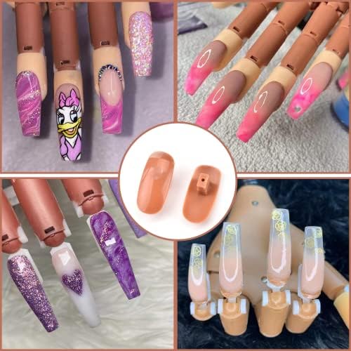 Mekk nail practice hand refill tips for diy nail art