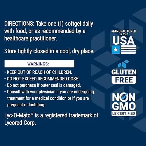 USA imported Life Extension Mega Lycopene extract bottle displaying supplement facts panel