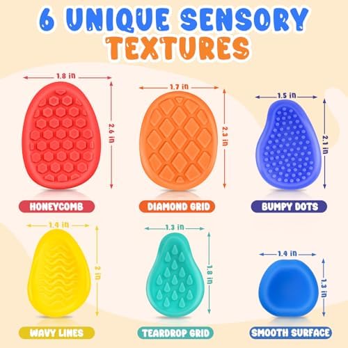 Close up of textured sensory stones for ADHD and autism