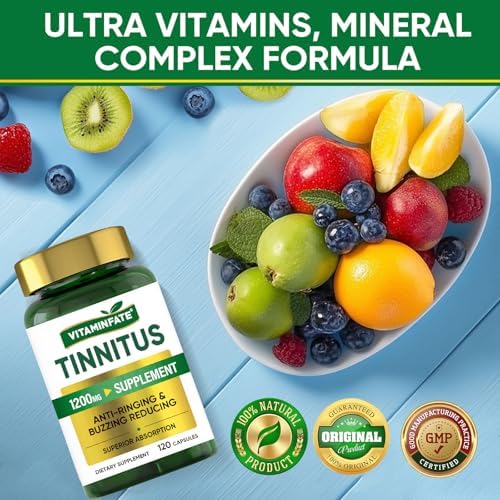 Vitaminfate Tinnitus Relief dietary supplement for ear nerve support