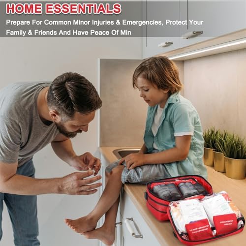 Large refillable first aid kit for home and business emergency preparedness