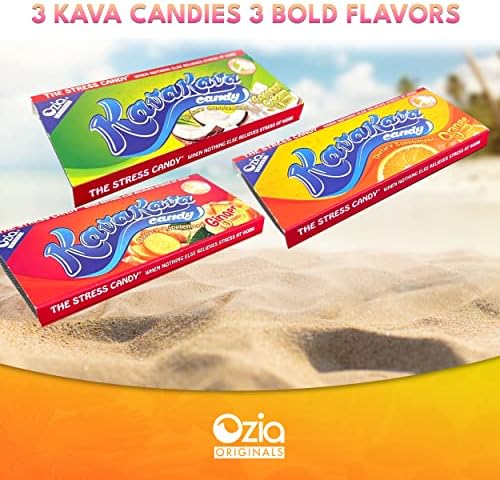 Authentic imported USA product box of Ozia Originals kava root supplement for positive mood boosting