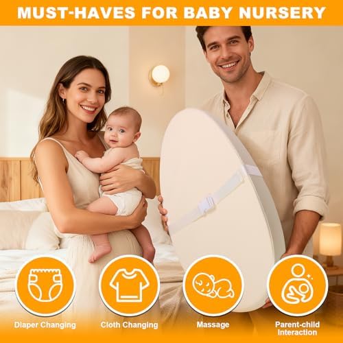 Contoured waterproof baby changing mattress side profile view highlighting spine support foam