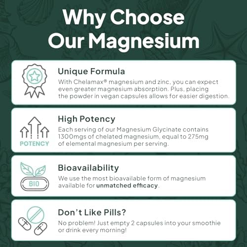 Organics Ocean magnesium glycinate 90 capsules container showing clear product seal and authentic manufacturing details