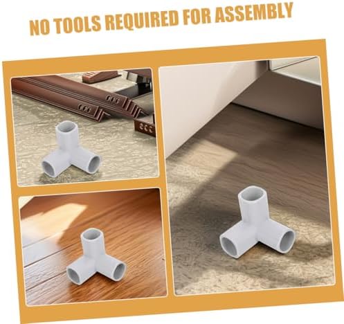 Complete set of eight child safety enclosure corner attachments for easy expansion
