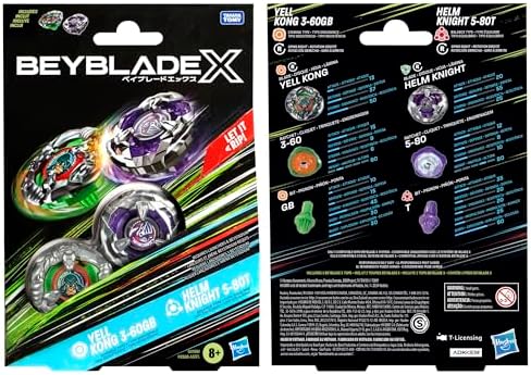 Beyblade X dual pack retail packaging for kids