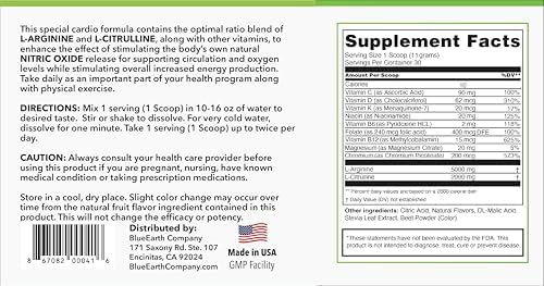 BlueEarth Company heart health supplement product packaging