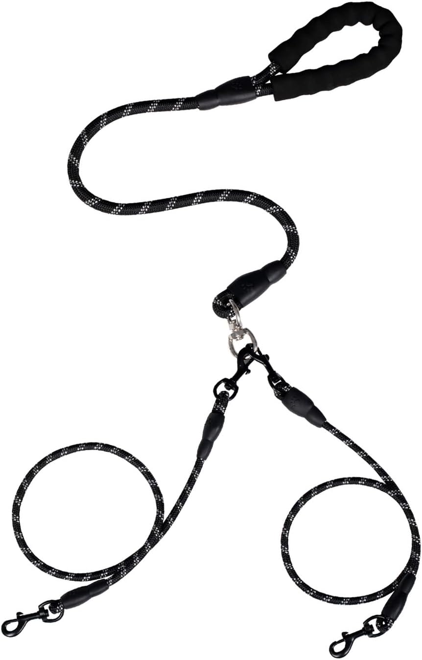 Double Dog Leash,No Tangle Dual Leash with Reflective Strips,Detachable 360 degrees Swivel for Walking and Training Small Medium and Large Dogs(Blue,3 in 1) - Image 12