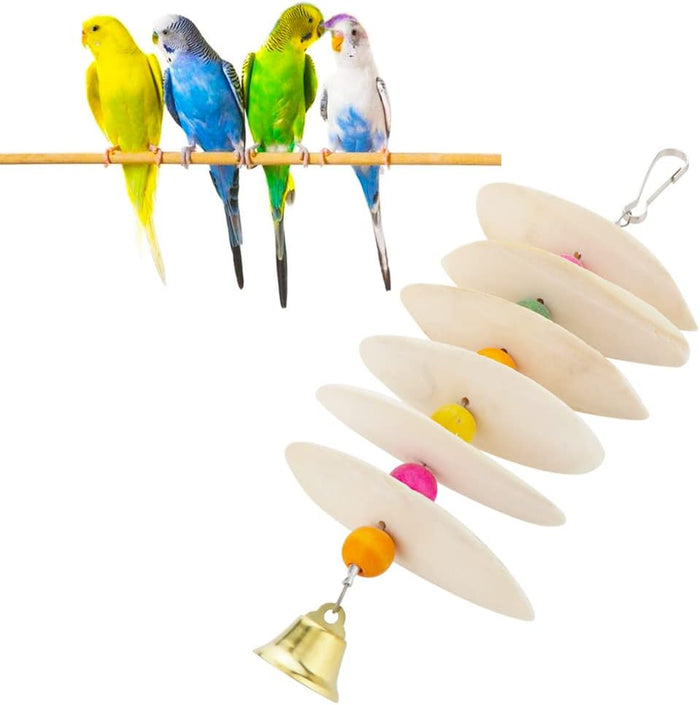DQITJ Bird Cuttlebone Chew Toy, Natural Bird Calcium Cuddle Bone for Parrot Cockatiel Budgie Conure Sharp Beaks (6 Pcs in a Bunch) - Image 1