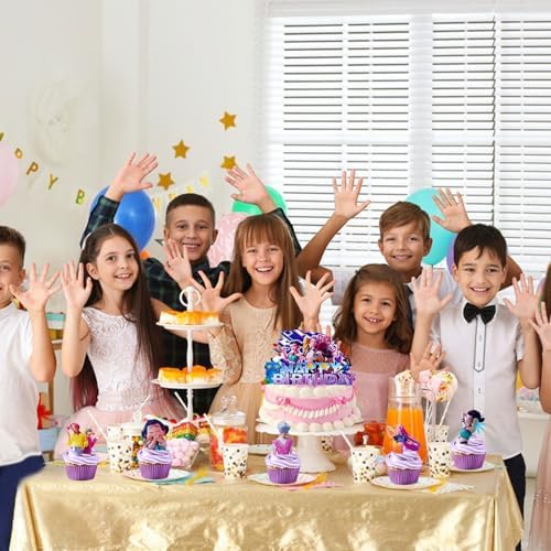 Large happy birthday cartoon cake topper from Genasce set