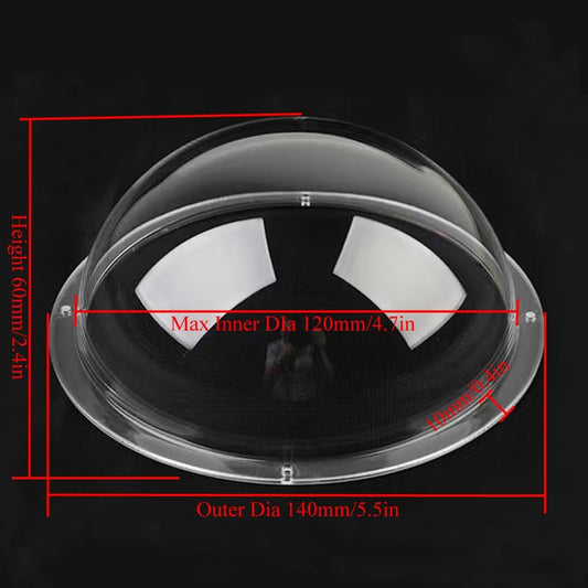 Lotowelzon clear transparent dome shield side view showing three millimeter thickness