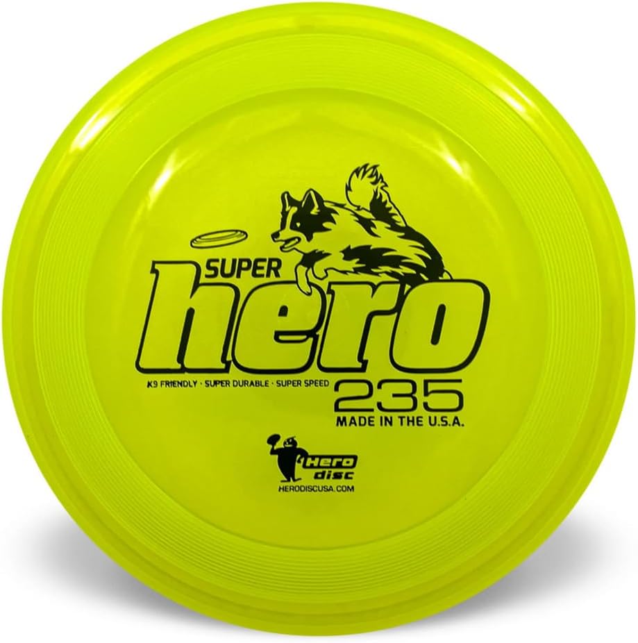 Durable blue 235mm dog toy disc for fetch