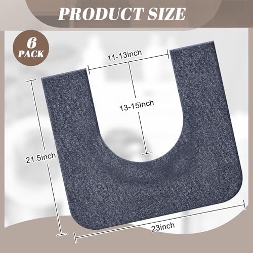 Drydiet U shaped gray urinal mats for bathroom floor