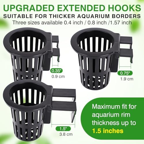 Two pack Borlech aquarium plant holders filled with pebbles for small plant root stability.