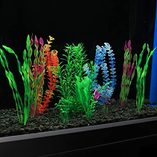 MyLifeUNIT 10 pack colorful fish tank decorations top view