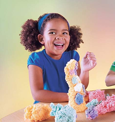 Educational Insights sensory bin filler compound showing it sticking only to itself without residue.