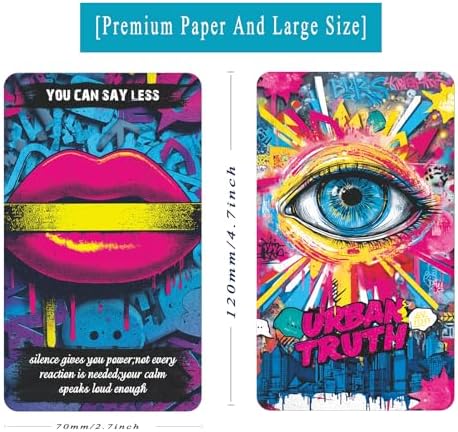 Sishui Urban Truth Oracle cards laid out flat showing raw street art graffiti illustrations
