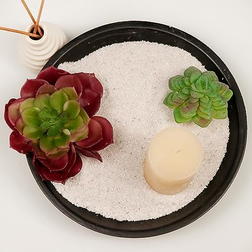 Decorative glass vase filled with Ausluru white silica sand