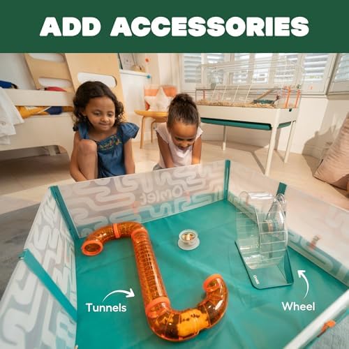 Omlet Large Foldable Hamster Playpen with Removable Floor Protector | Quick Pop-Up Design Opens & Closes in Seconds | Spacious Indoor & Outdoor Exercise Pen for Hamsters & Small Animals - Image 7