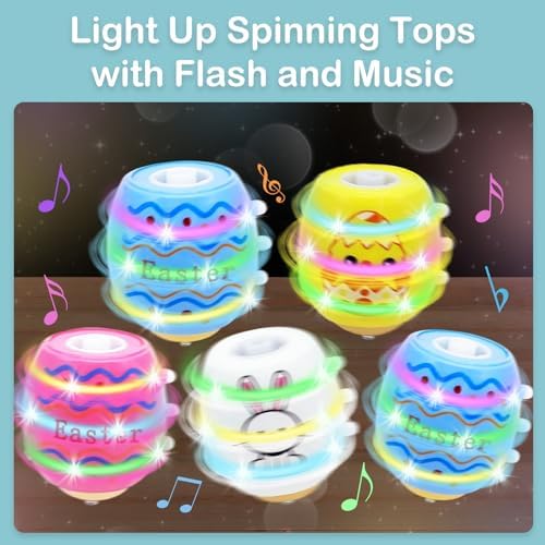 Four pack spinning Easter egg fillers for children