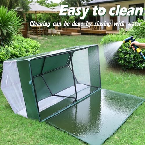 Small Animal Playpen,Rabbit Play Pen, Guinea Pig Cages for Indoor Outdoor,Portable Chicken Coop,Puppy Play Pen with Waterproof Floor for Guinea Pig,Chicken,Hamsters, Hedgehogs,Bunny, Green L - Image 8