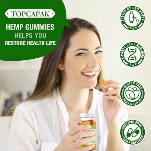 Topcapak 80 count gummy bottle lifestyle view