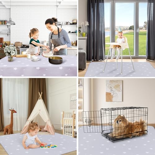WOMUMON multi purpose weaning mat protecting tiles from kids art crafts mess