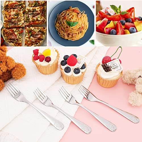 Safe rounded tines of Erinnmy stainless steel baby forks
