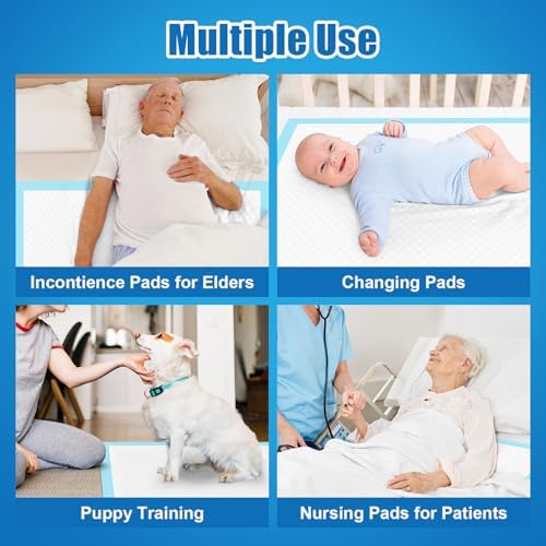 Bulk 100 count pack of Visrie disposable medical grade underpads