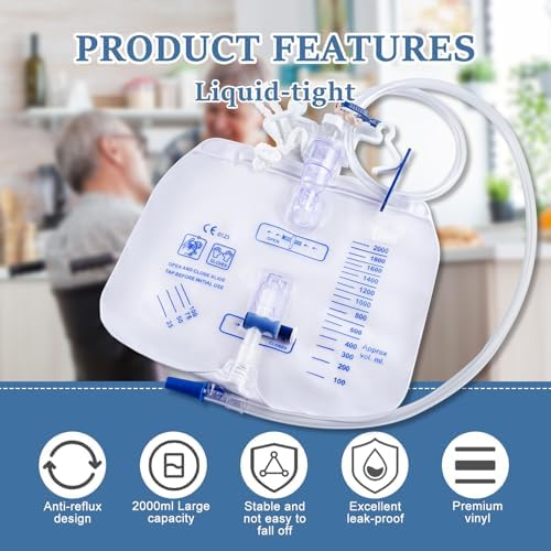 5 pack urine drainage bag set in retail packaging