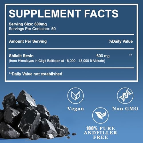Pure shilajit resin with 85 plus trace minerals for energy and immune boost