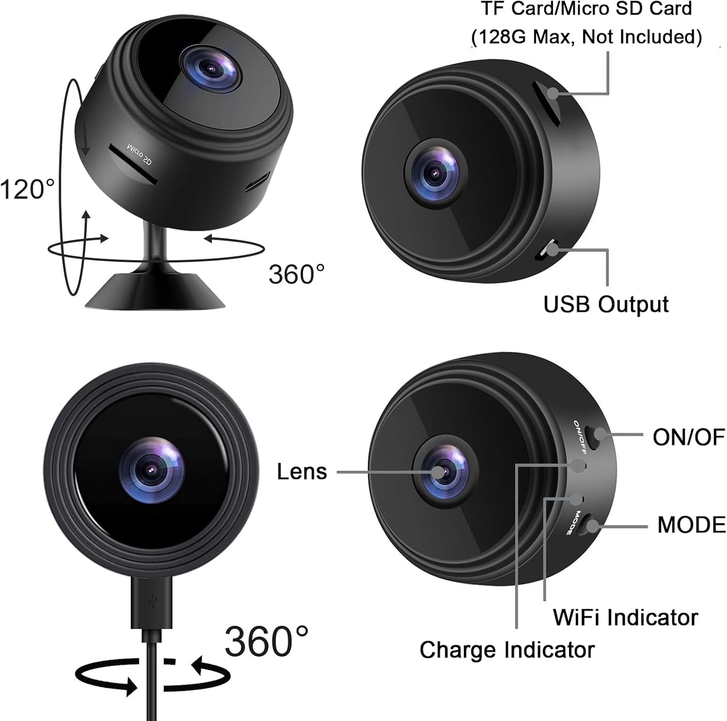 Zmdcam security camera package contents and accessories