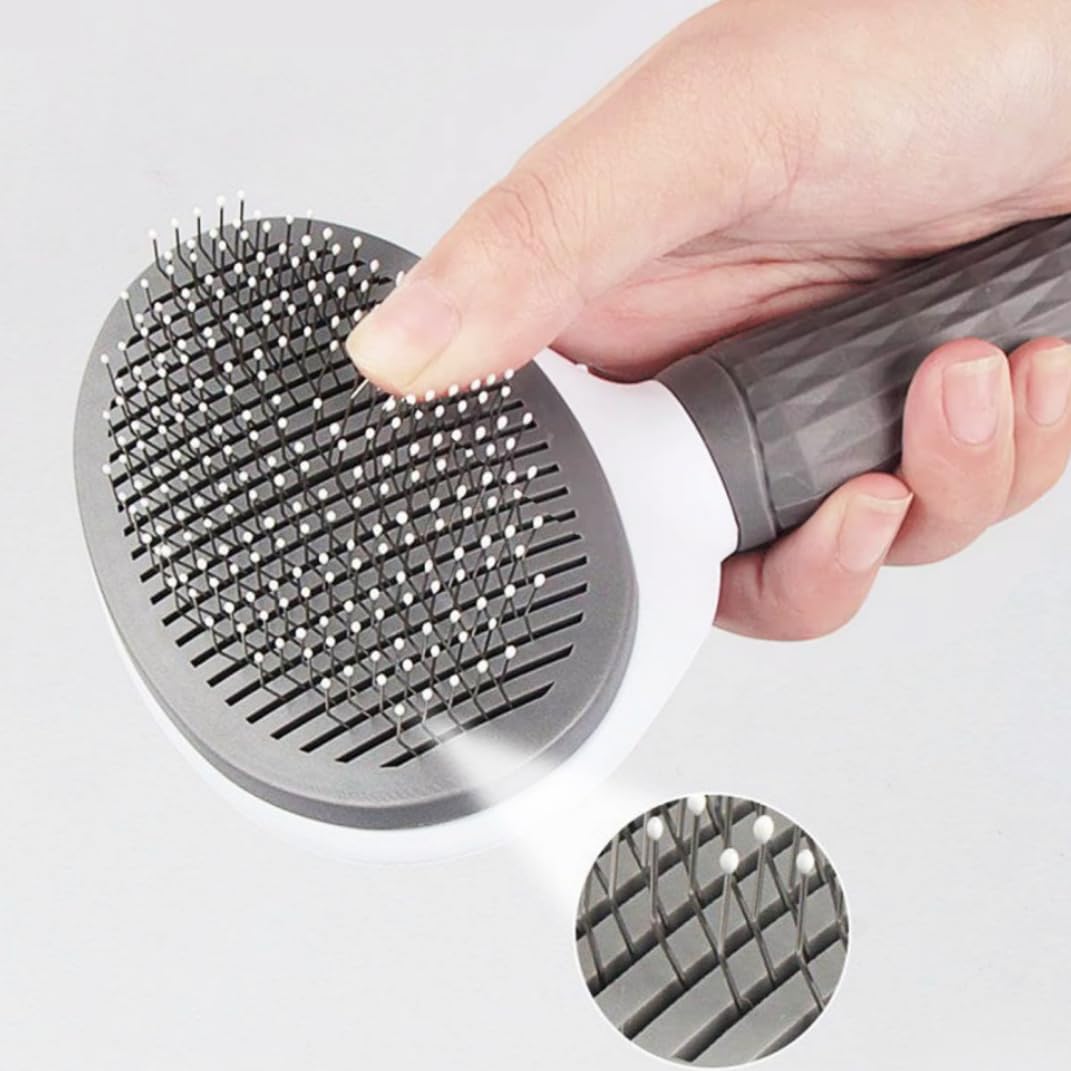 Flynovate pet hair removal brush in grey color profile