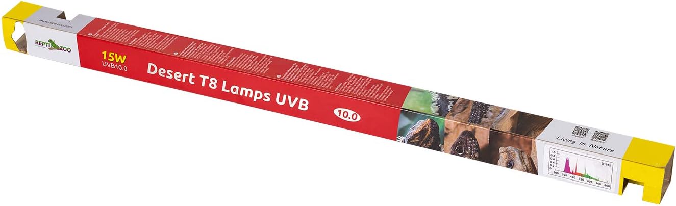 Repti Zoo reptile sun bulb packaging details displaying specifications clearly.