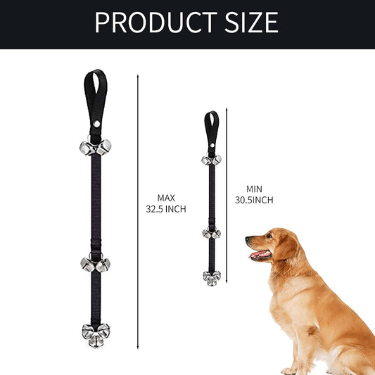 Tje puppy potty training tool hanging on a doorknob