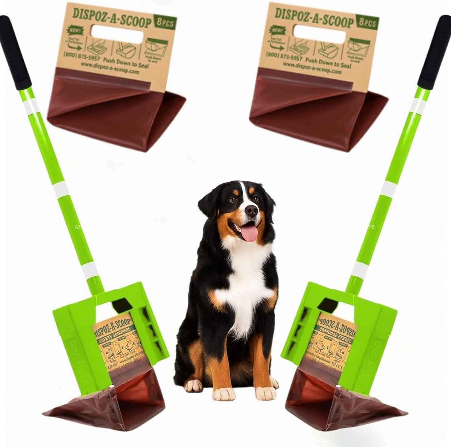 Dispoz-A-Scoop(R) 96 Pack"Scoop-Seal-Dispose" Dog Pooper Scooper with Bag Attachment, No-Touch Pooper Scoopers Solution, Portable Pooper Scooper for Dogs Large and Small, Dog Poop Scooper for Yard Walk - Image 10